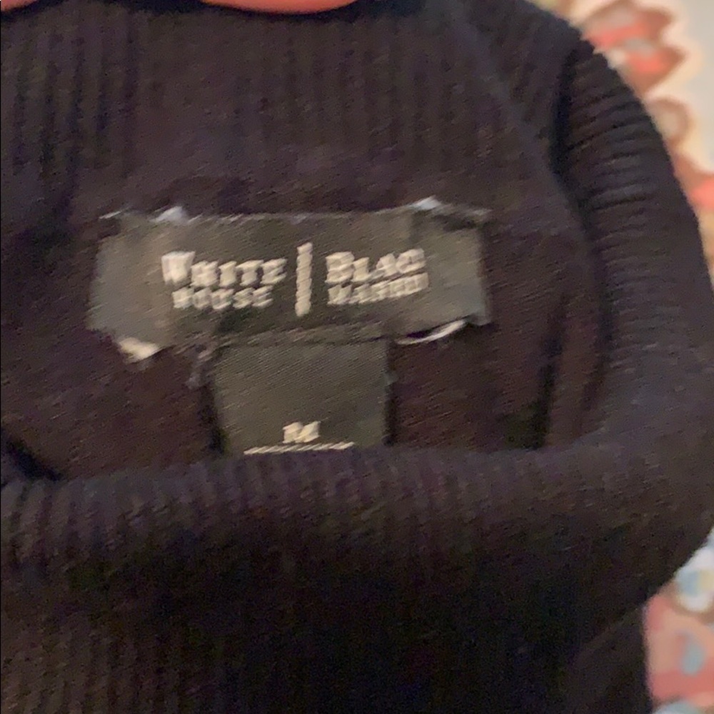 White House Black Market Black Turtleneck Sweater - Picture 3 of 4